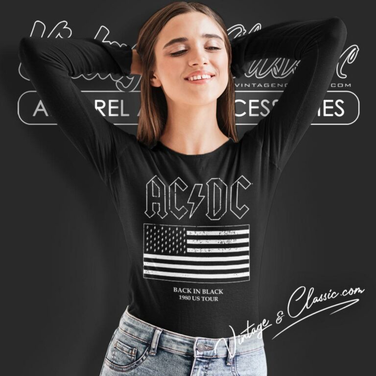 Acdc Back In Black Flag Long Sleeve Tee 1 Acdc Back In Black Flag Long Sleeve Tee 1