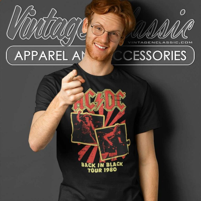 Acdc Back In Black Tour 1980 T Shirt Acdc Back In Black Tour 1980 T Shirt