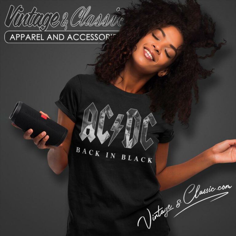 Acdc Back In Black Women T Shirt Acdc Back In Black Women T Shirt
