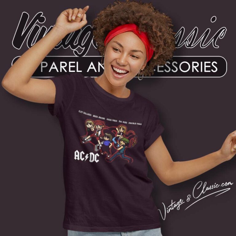 Acdc Band Members Graphic Women TShirt Acdc Band Members Graphic Women TShirt