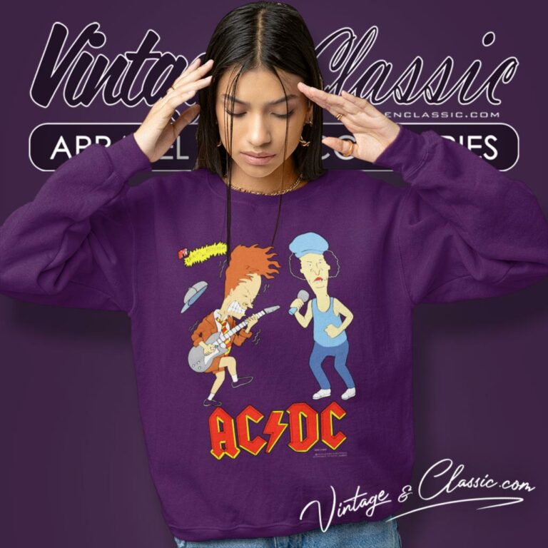Acdc Beavis And Butthead Sweatshirt Acdc Beavis And Butthead Sweatshirt
