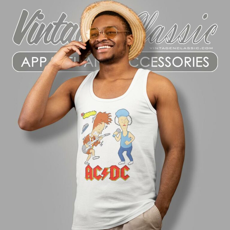 Acdc Beavis And Butthead Tank Top Racerback Acdc Beavis And Butthead Tank Top Racerback
