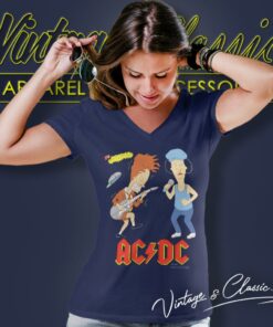 Acdc Beavis And Butthead Shirt 5 Acdc Beavis And Butthead V Neck TShirt