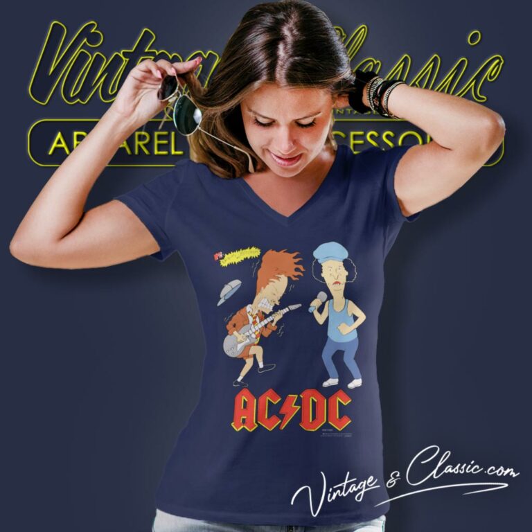Acdc Beavis And Butthead V Neck TShirt Acdc Beavis And Butthead V Neck TShirt