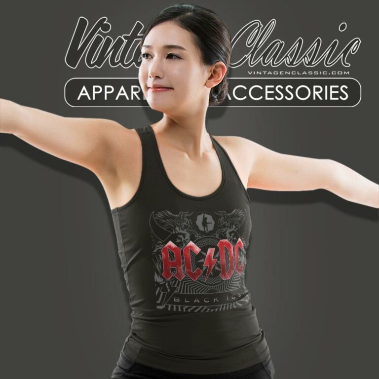 Acdc Black Ice Album Tank Top Racerback Acdc Black Ice Album Tank Top Racerback