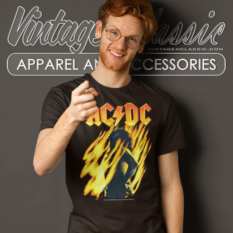Acdc Bonfire Big Print T Shirt Acdc Bonfire Big Print T Shirt