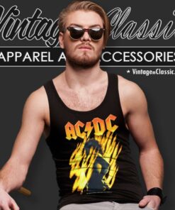 Acdc Bonfire Big Print Tank Top Racerback