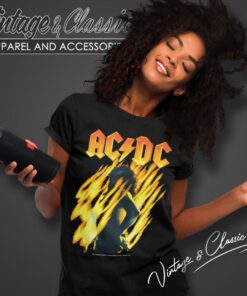 Acdc Bonfire Big Print Women T Shirt