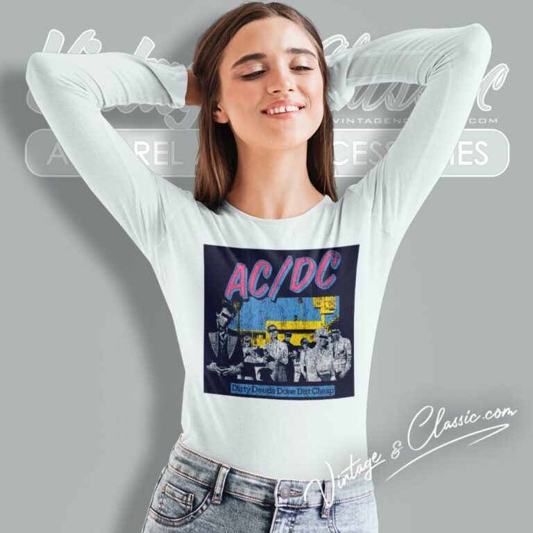 Acdc Dirty Deeds Done Dirt Long Sleeve Tee Acdc Dirty Deeds Done Dirt Long Sleeve Tee