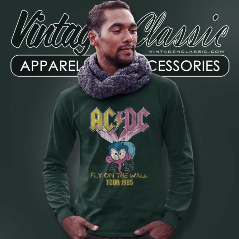 Acdc Fly Wall Euro Tour Long Sleeve Tee Acdc Fly Wall Euro Tour Long Sleeve Tee