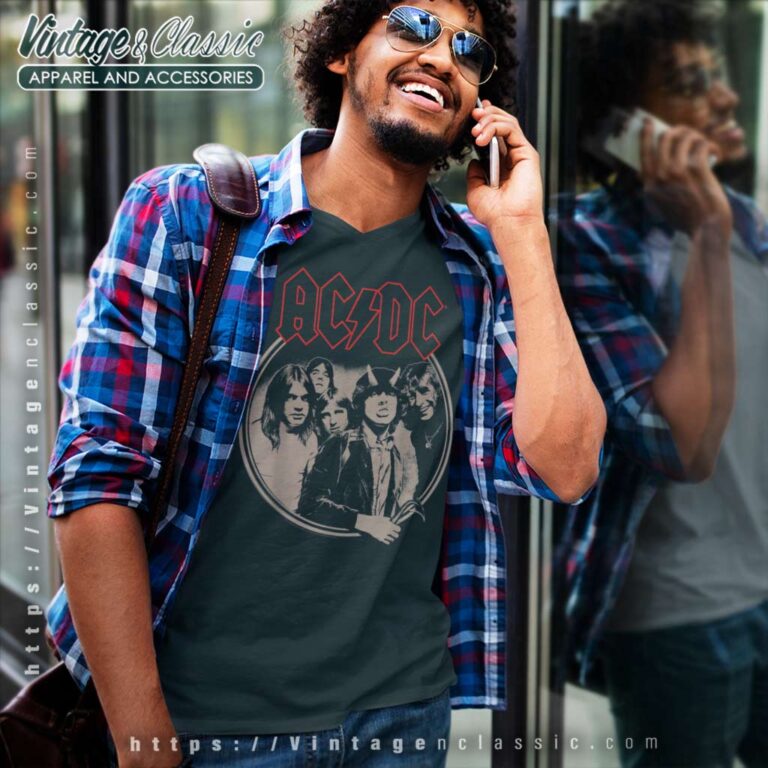 Acdc Framed V Neck TShirt Acdc Framed V Neck TShirt