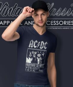 Acdc Highway To Hell Tour V Neck TShirt