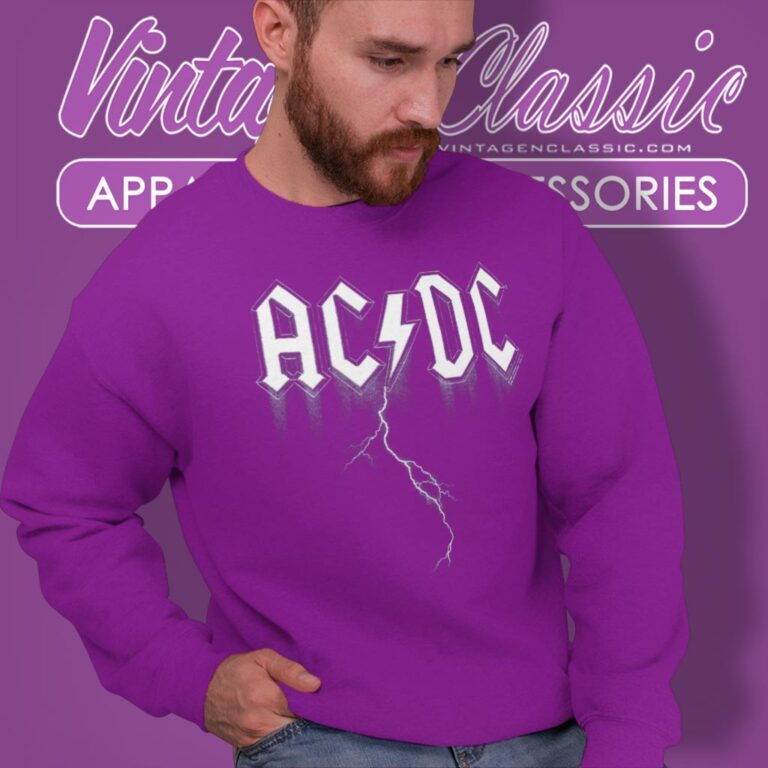 Acdc Lightning Sweatshirt Acdc Lightning Sweatshirt