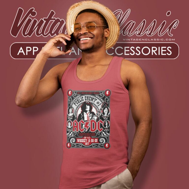 Acdc Public Enemy Number 1 Tank Top Racerback Acdc Public Enemy Number 1 Tank Top Racerback