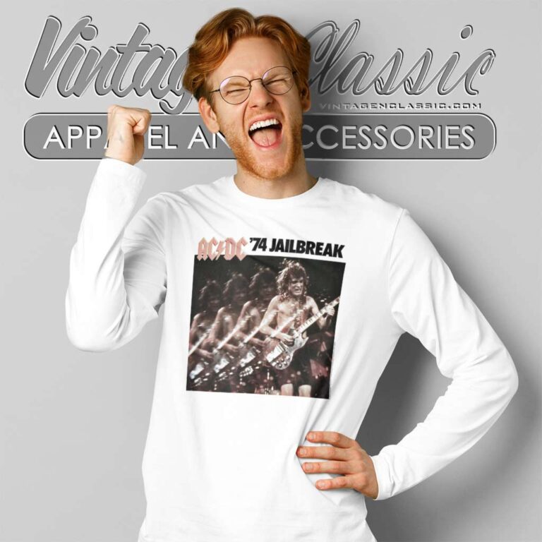 Acdc Shirt Album 74 Jailbreak Ep Artwork Long Sleeve Tee Acdc Shirt Album 74 Jailbreak Ep Artwork Long Sleeve Tee