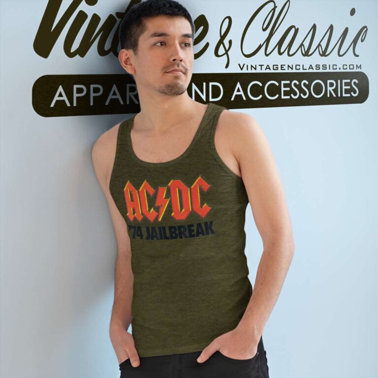 Acdc Shirt Album 74 Jailbreak Logo Tank Top Racerback Acdc Shirt Album 74 Jailbreak Logo Tank Top Racerback