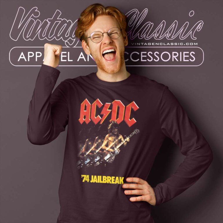 Acdc Shirt Album 74 Jailbreak Long Sleeve Tee Acdc Shirt Album 74 Jailbreak Long Sleeve Tee