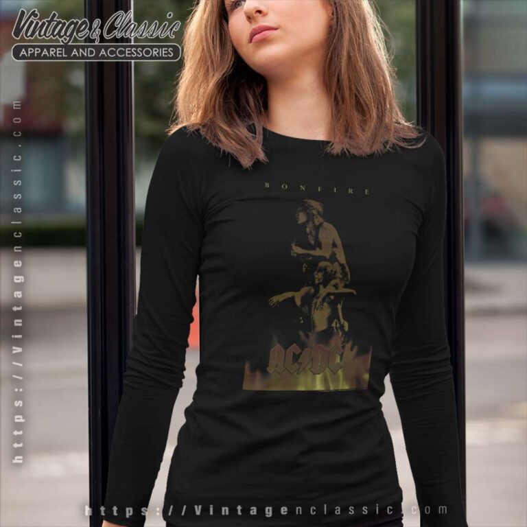 Acdc Shirt Album Bonfire Long Sleeve Tee Acdc Shirt Album Bonfire Long Sleeve Tee