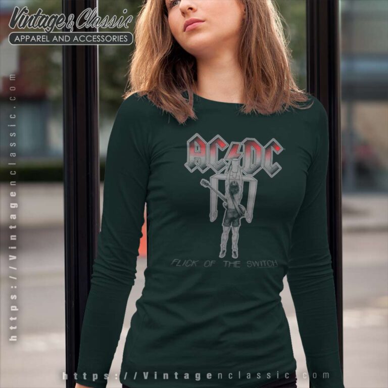 Acdc Shirt Album Flick Of The Switch Long Sleeve Tee Acdc Shirt Album Flick Of The Switch Long Sleeve Tee