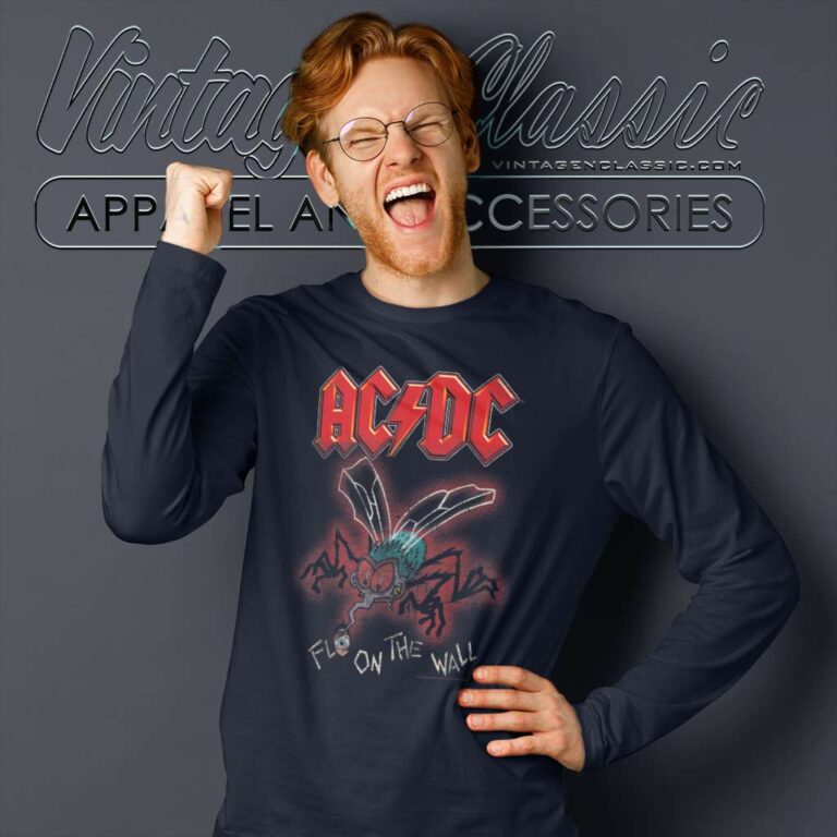Acdc Shirt Album Fly On The Wall Long Sleeve Tee Acdc Shirt Album Fly On The Wall Long Sleeve Tee
