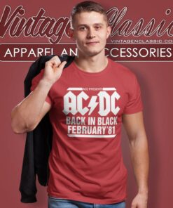 Acdc Shirt Back In Black Australian T Shirt