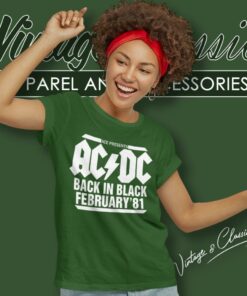 Acdc Shirt Back In Black Australian Women T Shirt