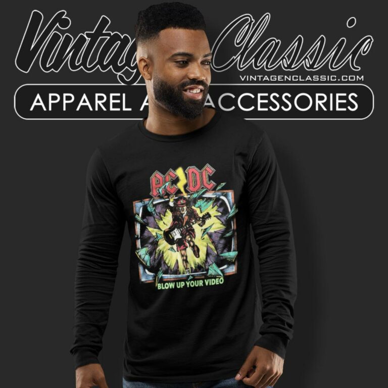 Acdc Shirt Blow Up Your Video Tour Long Sleeve Tee Acdc Shirt Blow Up Your Video Tour Long Sleeve Tee