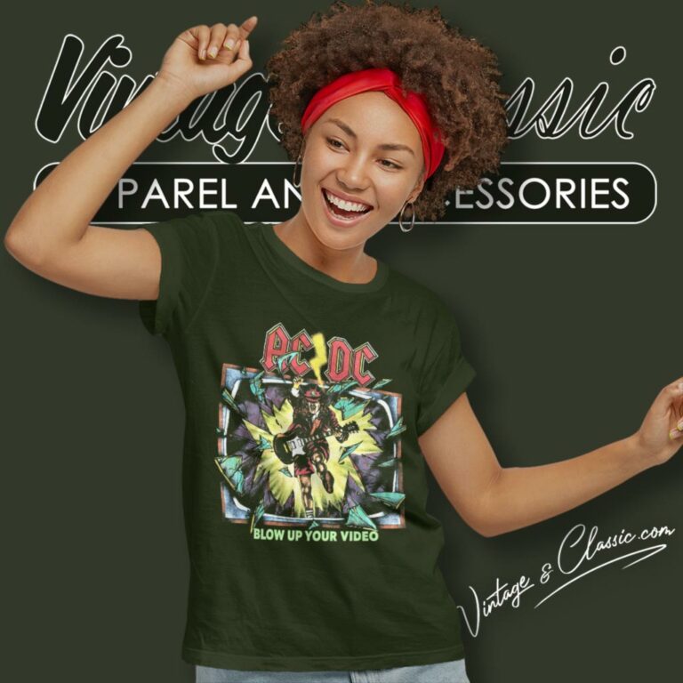 Acdc Shirt Blow Up Your Video Tour Women T Shirt Acdc Shirt Blow Up Your Video Tour Women T Shirt