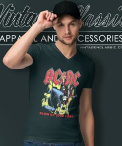 Acdc Shirt Blow Up Your Video V Neck TShirt