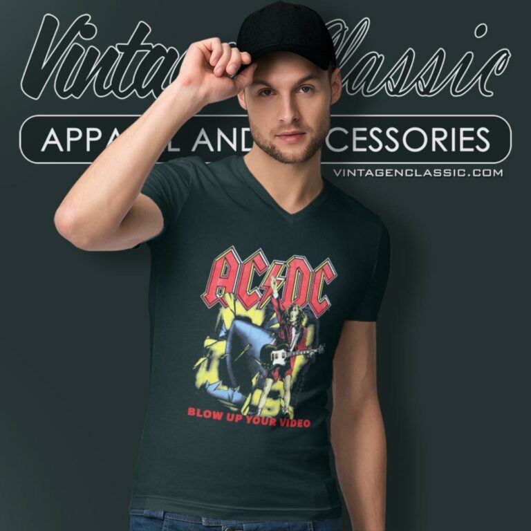 Acdc Shirt Blow Up Your Video V Neck TShirt Acdc Shirt Blow Up Your Video V Neck TShirt