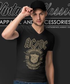 Acdc Shirt Dirty Deeds Done Dirt V Neck TShirt