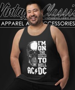 Acdc Shirt Im On He Highway O Hell Tank Top Racerback