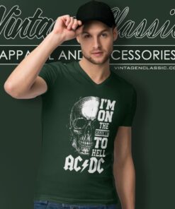 Acdc Shirt Im On He Highway O Hell V Neck TShirt