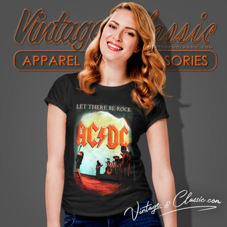 Acdc Shirt Let There Be Rock Women T Shirt Acdc Shirt Let There Be Rock Women T Shirt