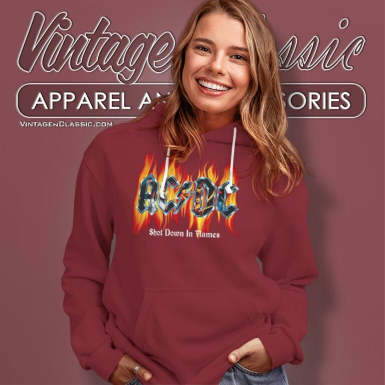 Acdc Shirt Shot Down In Flames Hoodie Acdc Shirt Shot Down In Flames Hoodie