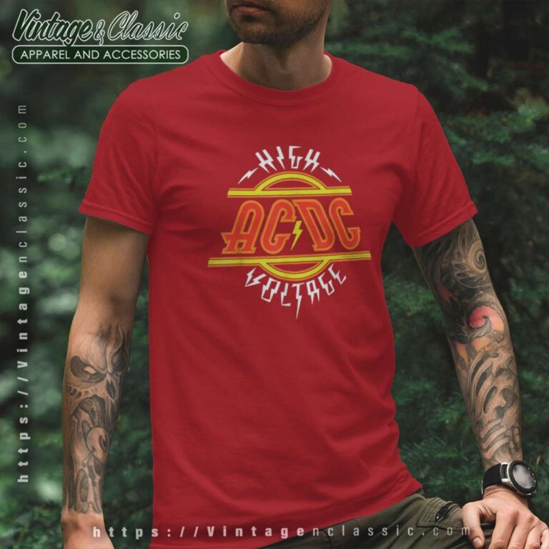 Acdc Shirt Song High Voltage Red Logo T Shirt Acdc Shirt Song High Voltage Red Logo T Shirt