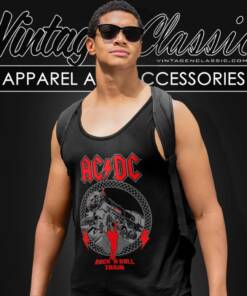 Acdc Shirt Song Rock N Roll Train 2008 Tank Top Racerback