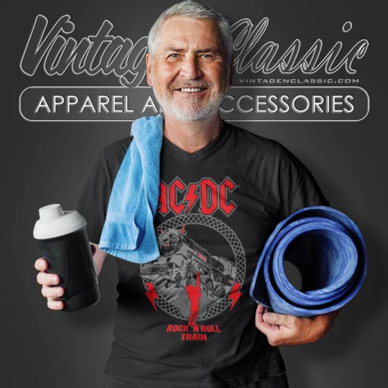 Acdc Shirt Song Rock N Roll Train 2008 V Neck TShirt Acdc Shirt Song Rock N Roll Train 2008 V Neck TShirt