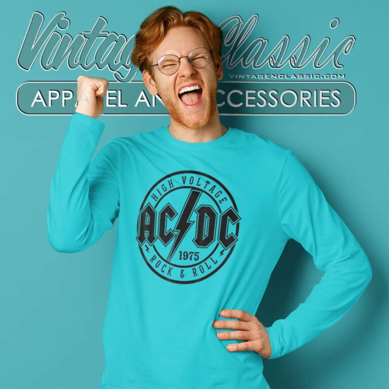 Acdc Shirt Song Rock N Roll Train Long Sleeve Tee Acdc Shirt Song Rock N Roll Train Long Sleeve Tee