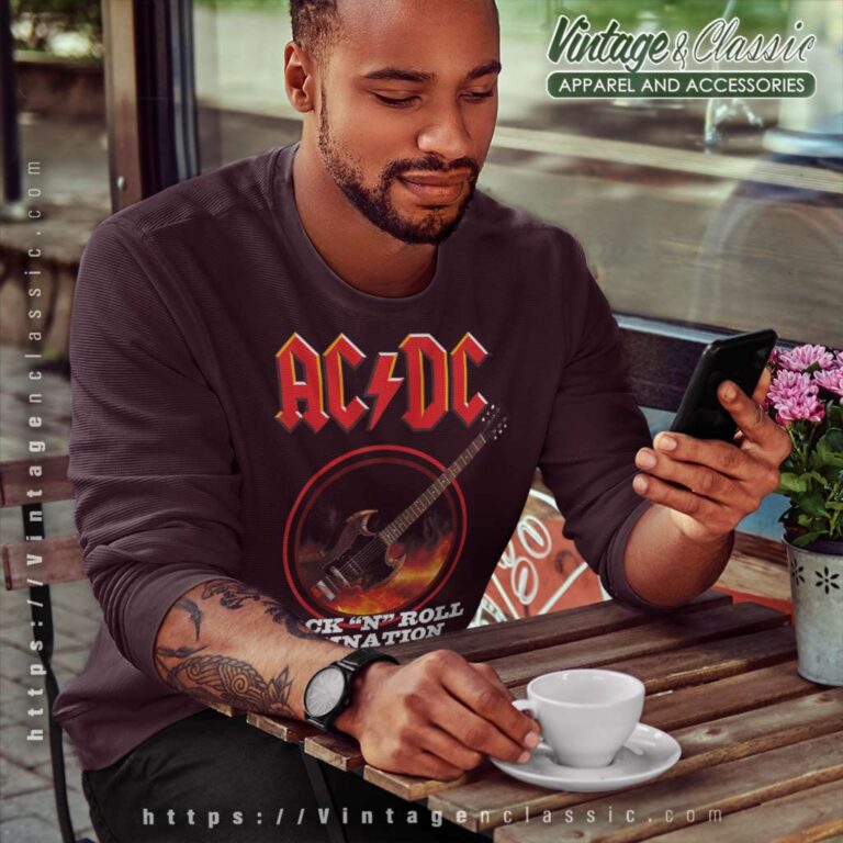 Acdc Shirt Song Rockn Roll Damnation Sweatshirt Acdc Shirt Song Rockn Roll Damnation Sweatshirt