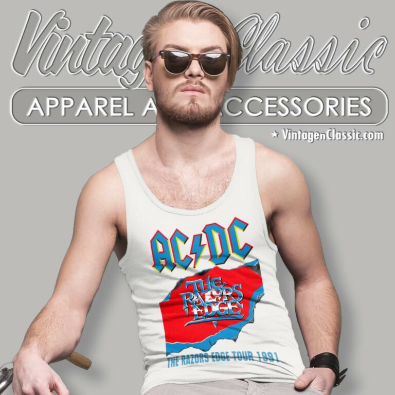 Acdc Shirt The Razors Edge Tour Tank Top Racerback Acdc Shirt The Razors Edge Tour Tank Top Racerback