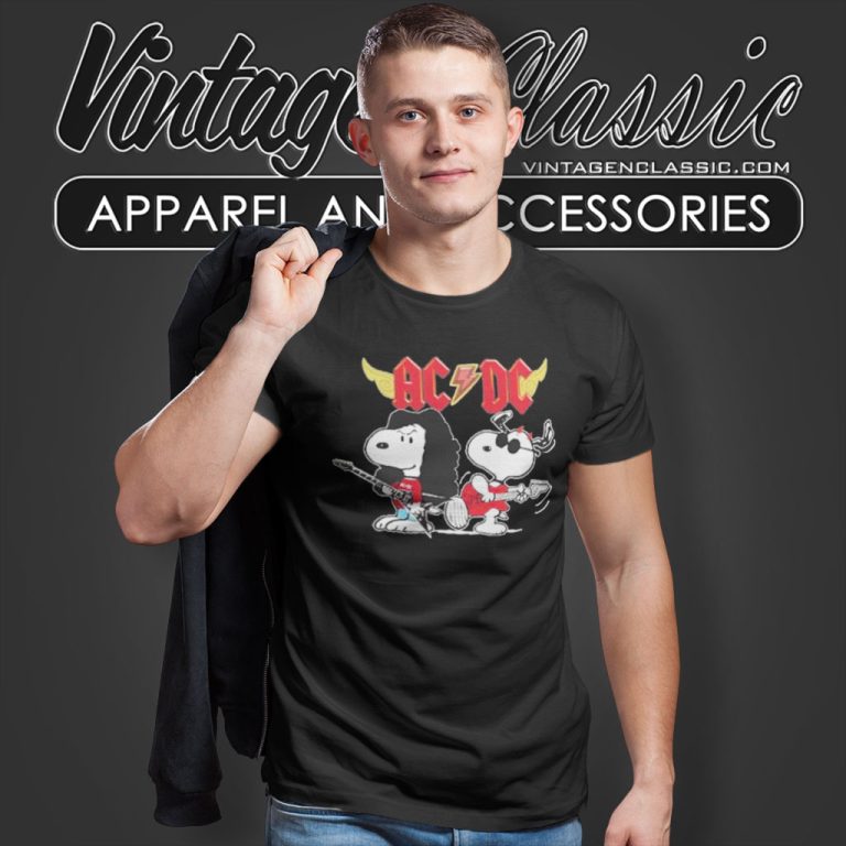 Acdc Snoopy Rock T Shirt Acdc Snoopy Rock T Shirt