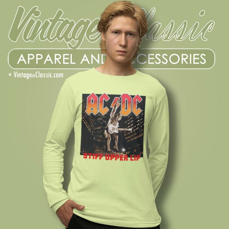 Acdc Stiff Upper Lip Long Sleeve Tee Acdc Stiff Upper Lip Long Sleeve Tee