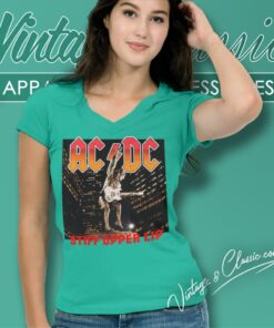 Acdc Stiff Upper Lip V Neck TShirt
