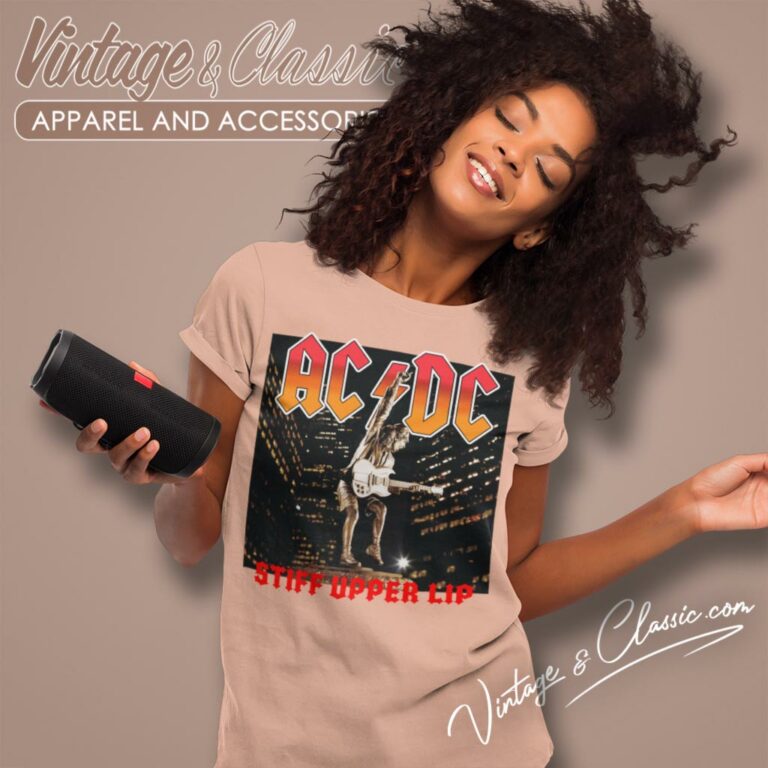 Acdc Stiff Upper Lip Women T Shirt Acdc Stiff Upper Lip Women T Shirt