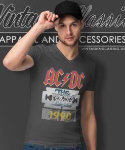 Acdc The Razors Edge V Neck TShirt