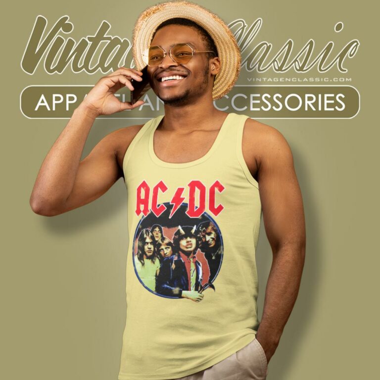 Acdc Thunderstruck Blue Tank Top Racerback Acdc Thunderstruck Blue Tank Top Racerback