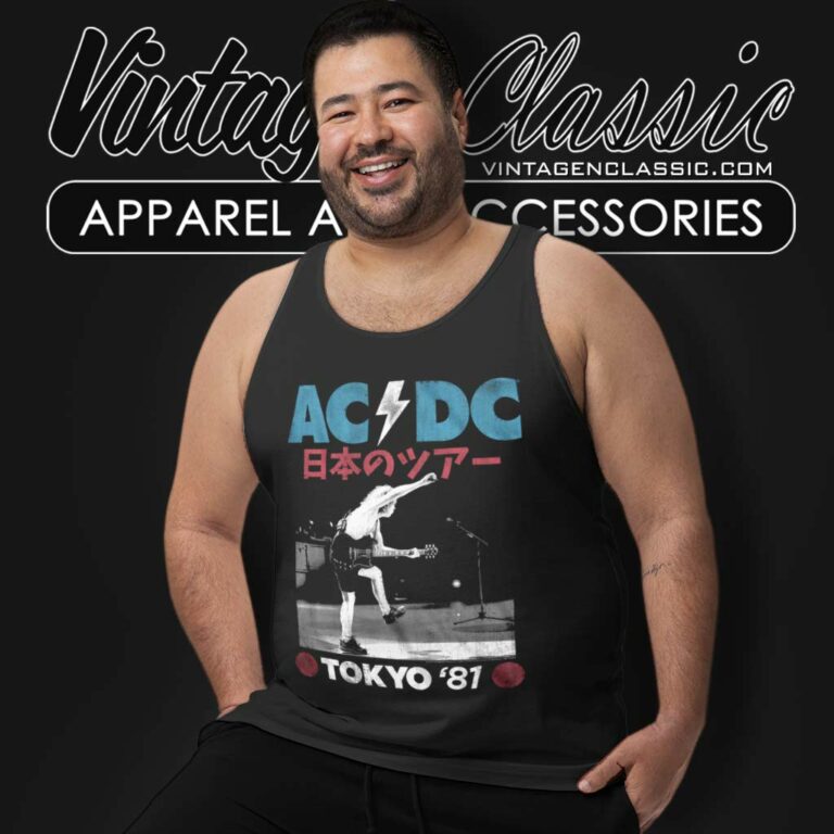 Acdc Tokyo 81 Concert Tank Top Racerback Acdc Tokyo 81 Concert Tank Top Racerback