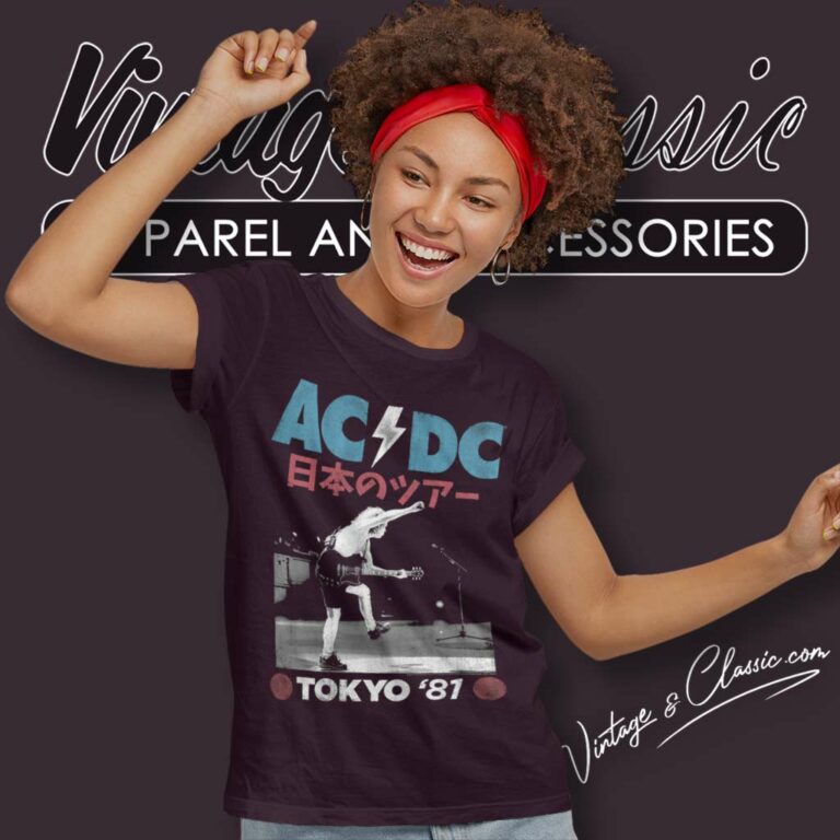 Acdc Tokyo 81 Concert Women TShirt Acdc Tokyo 81 Concert Women TShirt
