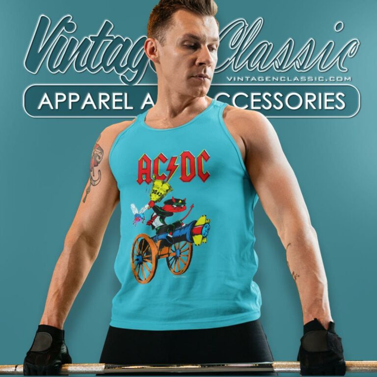 Acdc 1990 Tour Tank Top Racerback Acdc 1990 Tour Tank Top Racerback